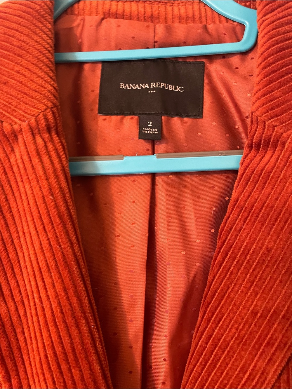 Banana Republic Rust Corduroy Single-Button Blazer - Picture 3 of 8
